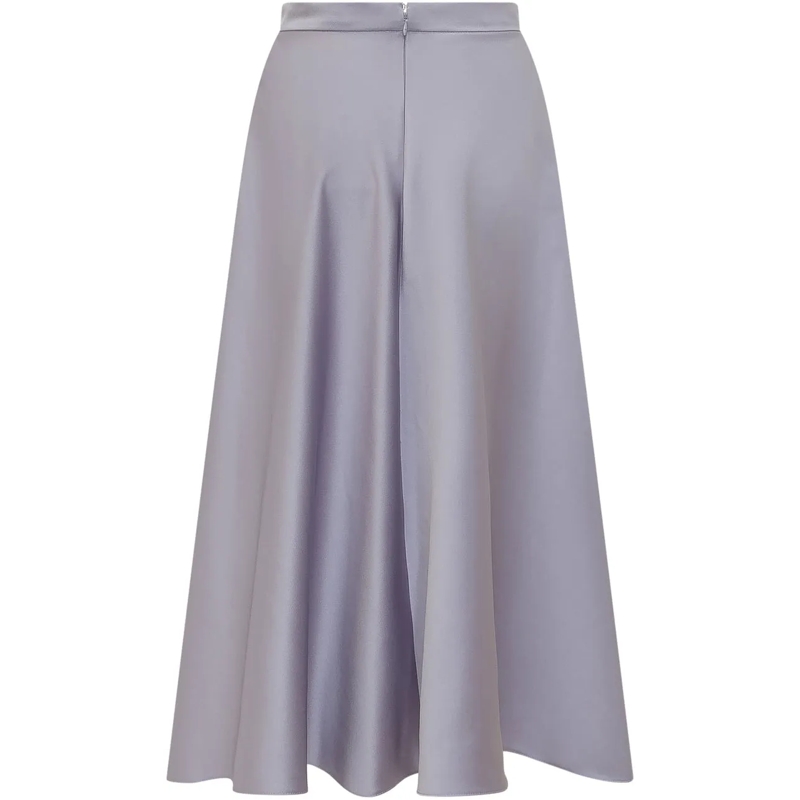 Elisabetta Franchi Maxirock Gonna Midi Svasata con Catena grau(Image 2)
