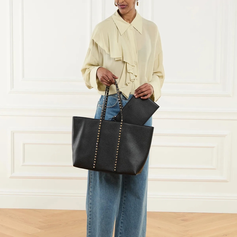 Valentino Garavani Draagtas Rockstud Tote Bag Nero(Image 2)