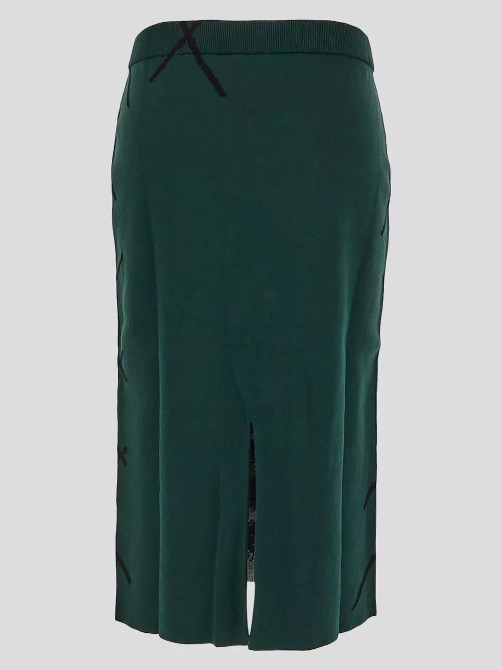 【関税＆送料込み】Burberry Argyle Pattern Skirt Burberry Argyle Pattern Skirt Green | Jupe midi