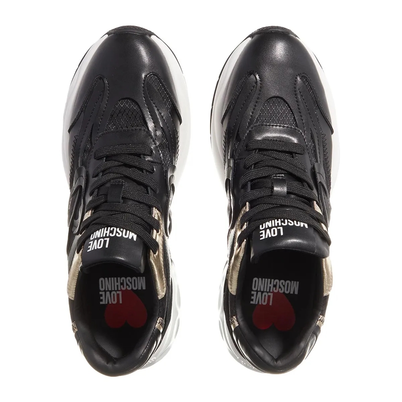 Love Moschino Sneaker basse Sneakers Donna Nero+Nero+Platino(Image 5)