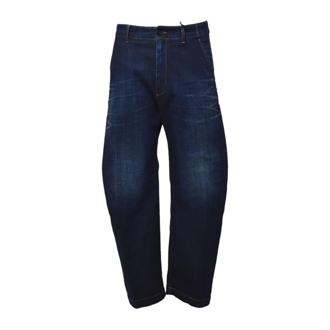 Thumbnail - Dsquared2 - Dark Blue Denim Snatch Fit Urban Wash Jeans - Größe 48 - blau