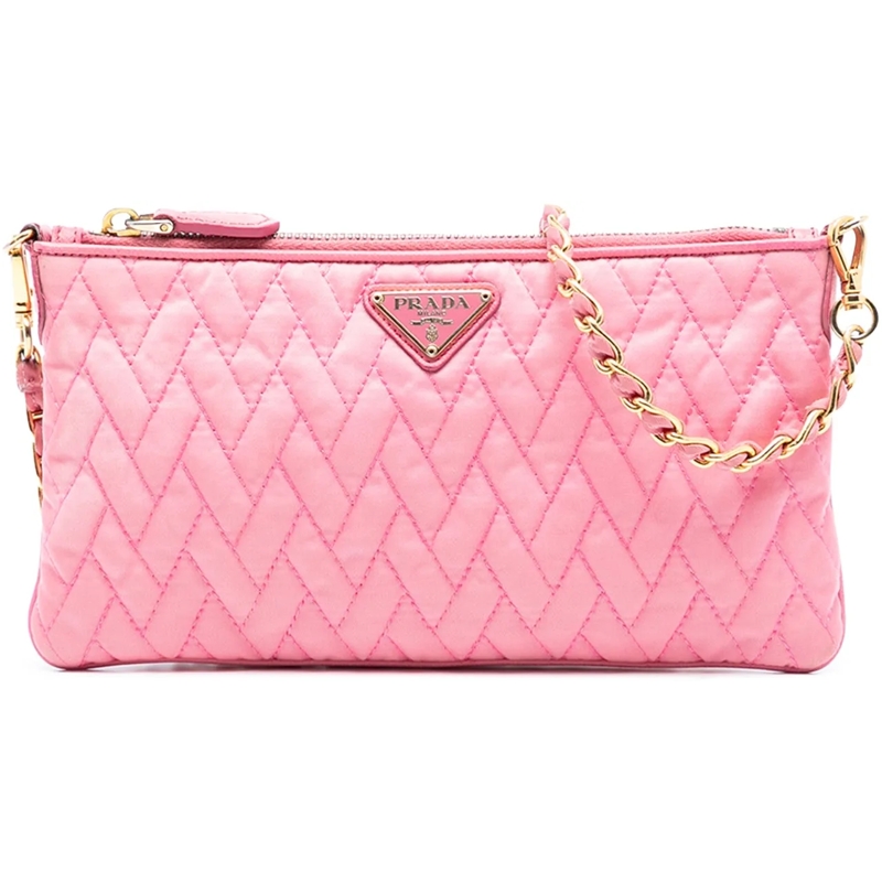 Prada Schultertasche Impuntu Tessuto Chain Crossbody rose
