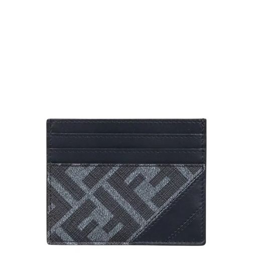 Fendi Ff Card Holder Blue Porta carte di credito