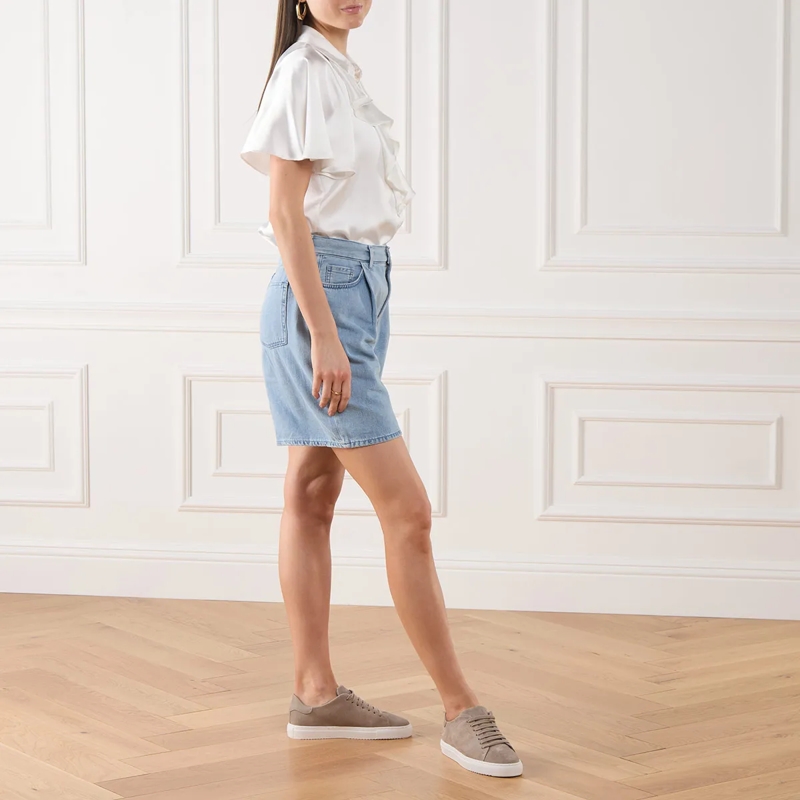 Axel Arigato Low-Top-Sneaker Clean 90 Suede Sneaker Beige/White(Image 2)