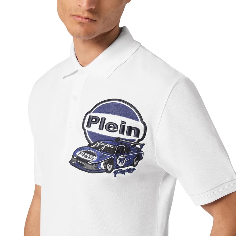 Philipp Plein Top Poloshirt Racing weiss(Image 5)