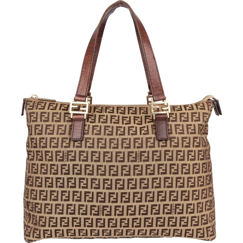 Fendi Schultertasche Fendi FF Monogram Zucca Handbag mehrfarbig