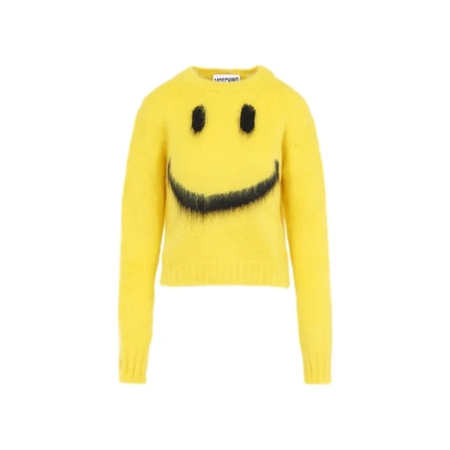 Moschino Yellow Mohair Sweater Yellow Pullover