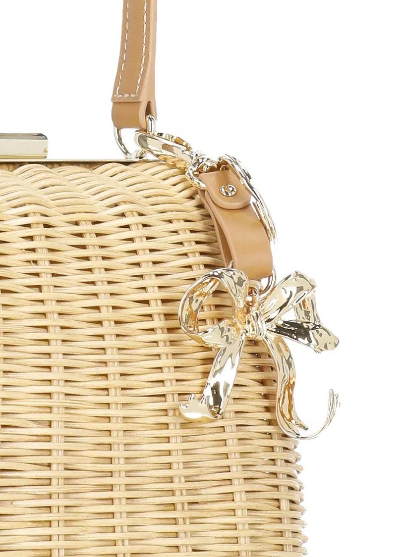 self-portrait Bucket bags Light Brown Self Portrait Rattan in beige