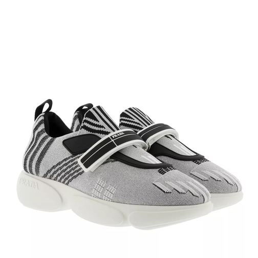 Prada Cloudbust Fabric Sneakers Silver/White lage-top sneaker