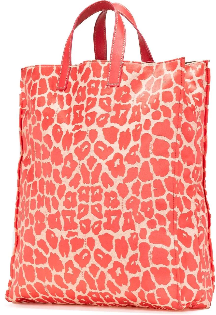 Thumbnail - Fendi Shopper - Leopard Print Canvas Shopper Tote - Gr. unisize - in Rot - für Damen