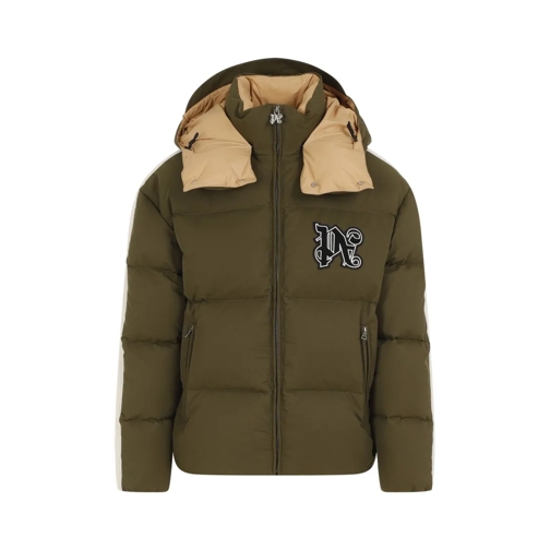 Palm Angels Monogram Track Down Jacket Green Daunenjacken