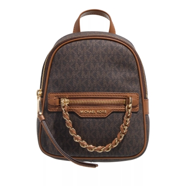 Michael Kors Elliot Xs Cnv Messenger Backpack Brown Acorn Sac a dos