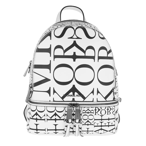MICHAEL Michael Kors Rhea Zip Medium Backpack Optic White/Black Backpack