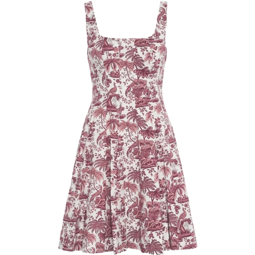 Staud Robes midi Mini dress with floral print rose