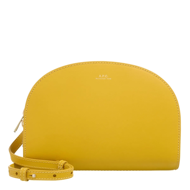A.P.C. Crossbody Bag Demi-Lune Crossbody Bag - Leather - Yellow Yellow