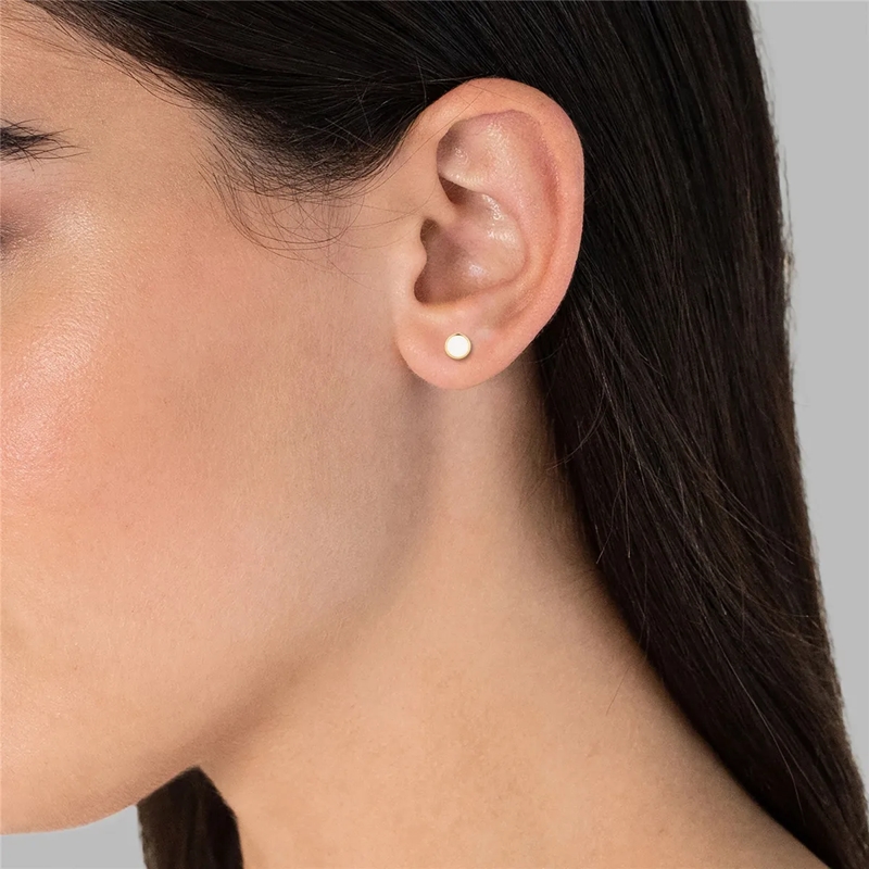 Glanzstücke München Ohrstecker Sterling Silber Ohrstecker Kreis gold(Image 2)