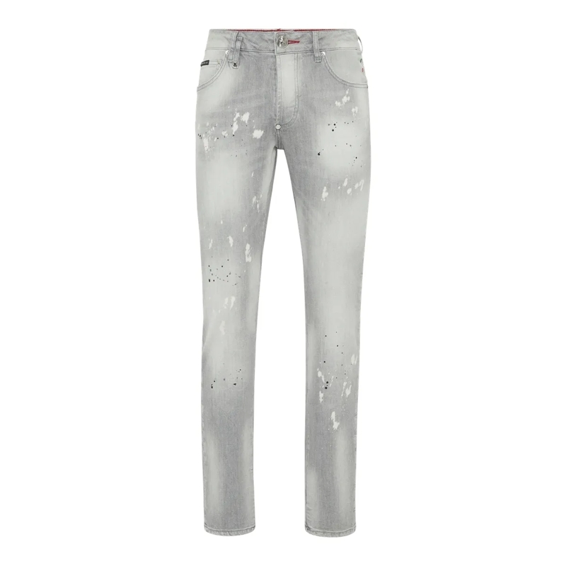 Philipp Plein Jeans mit geradem Bein Jeans Regular Fit Racing grau