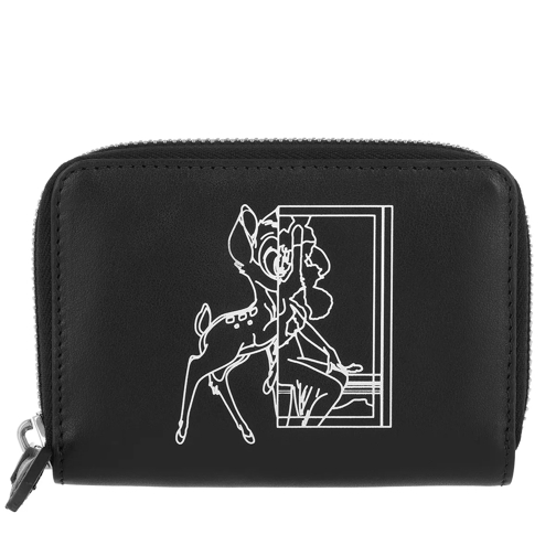 Givenchy Bambi Printed Coin Purse Black Portemonnaie mit Zip-Around-Reißverschluss