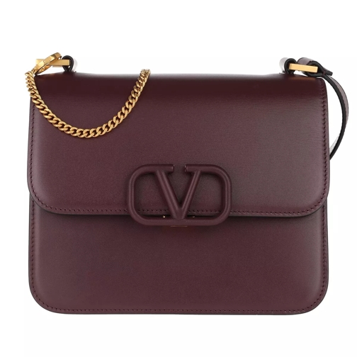 Valentino Garavani V Shoulder Bag Leather Rubin Satchel