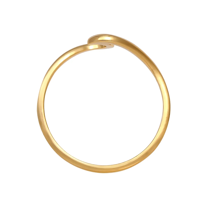 Elli Ring Ring Wellen Wave Strand Maritim 375 Gelbgold gold(Image 3)