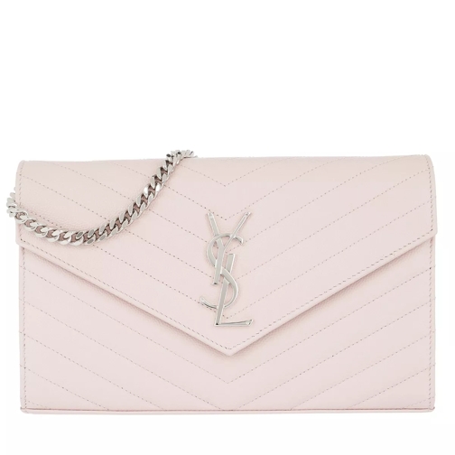 Saint Laurent Monogramme Chain Wallet Washed Light Pink Wallet On A Chain