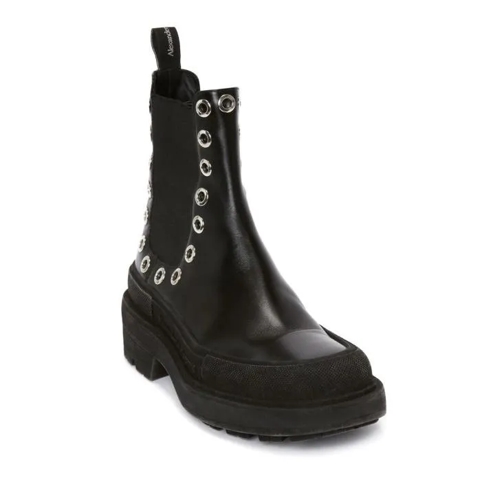 Alexander McQueen Black Stack Chelsea Boots Black Bootsschuh