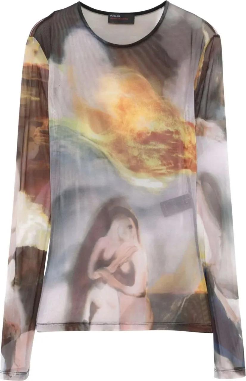 Thumbnail - Mugler - Mesh Top Sunset Sees - Größe 38 - bunt