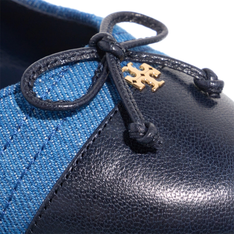 Tory Burch Ballerinas Cap-Toe Quilted Ballet Dark Denim/New Navy(Image 3)