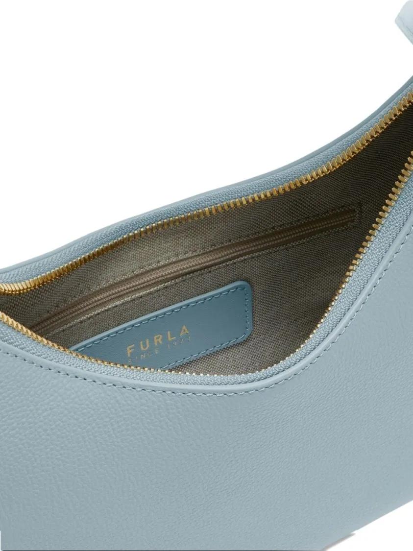 Furla Crossbody bags Light Blue Top Zip Handbag With Detachable Handle in blauw