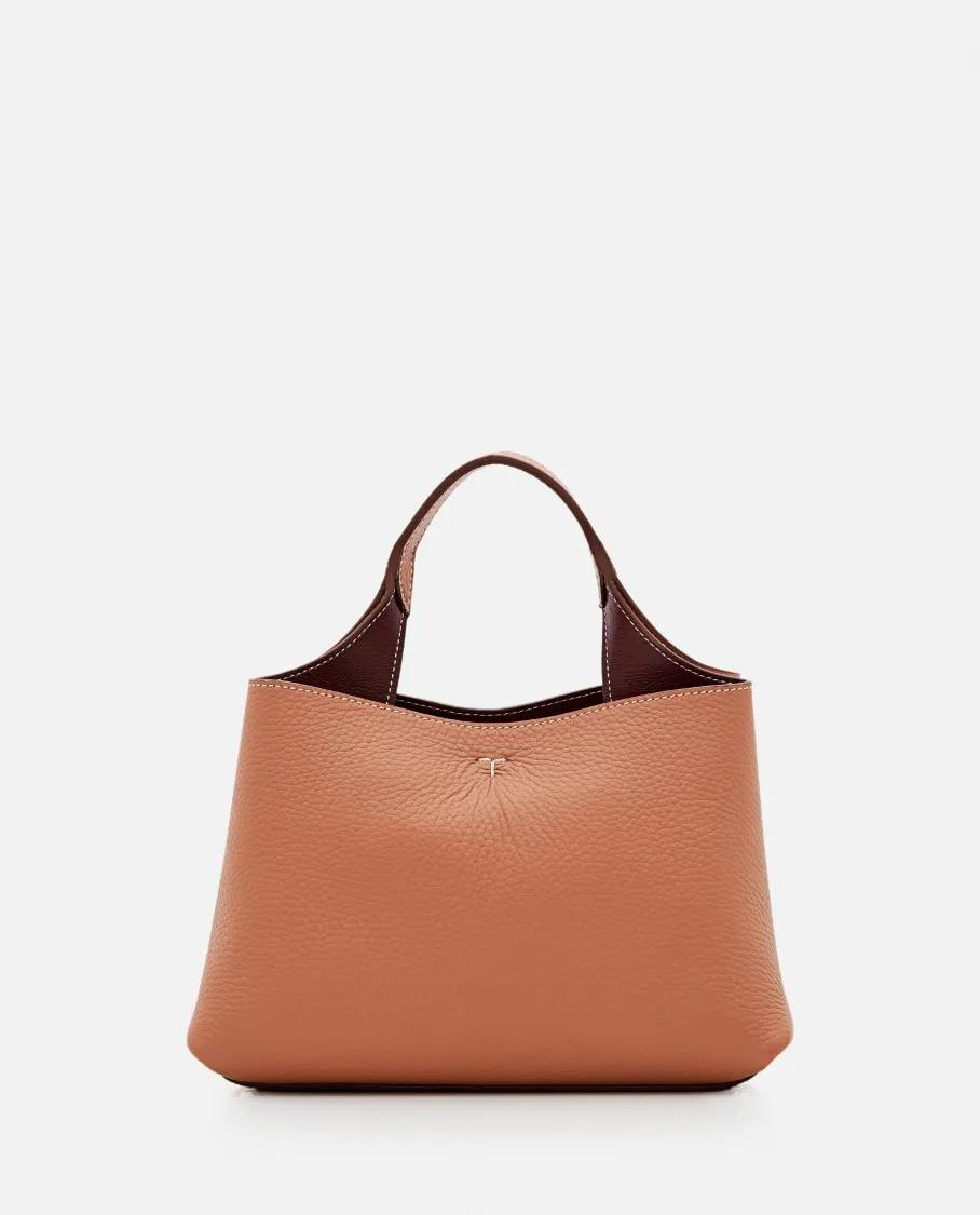 TOD'S Totes & shoppers Brown Mini Leather Shopping Bag in bruin