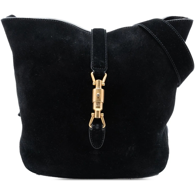Gucci Sac à bandoulière Suede Soft Jackie Bucket Bag schwarz