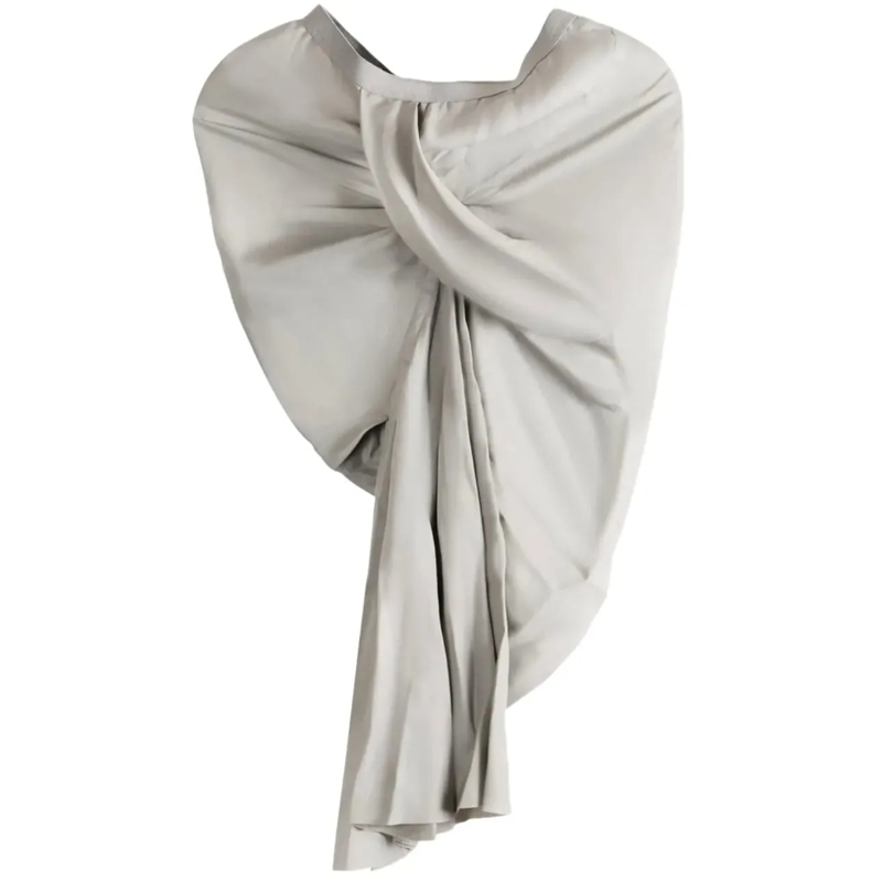 Rick Owens Midirock Seb Skirt Pearl grau