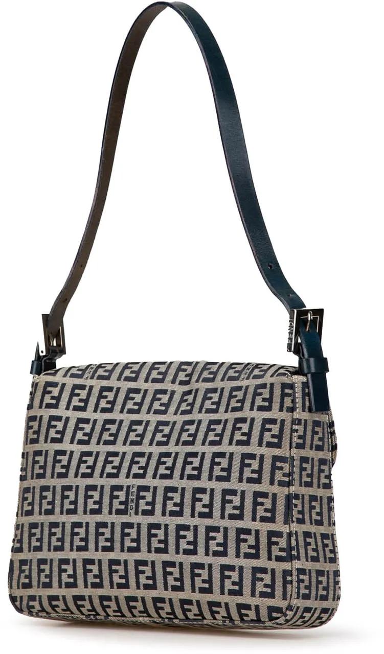 Thumbnail - Fendi Hobo Bags - 2000-2010 Zucchino Canvas Flap Shoulder Bag - Gr. unisize - in Grau - für Damen