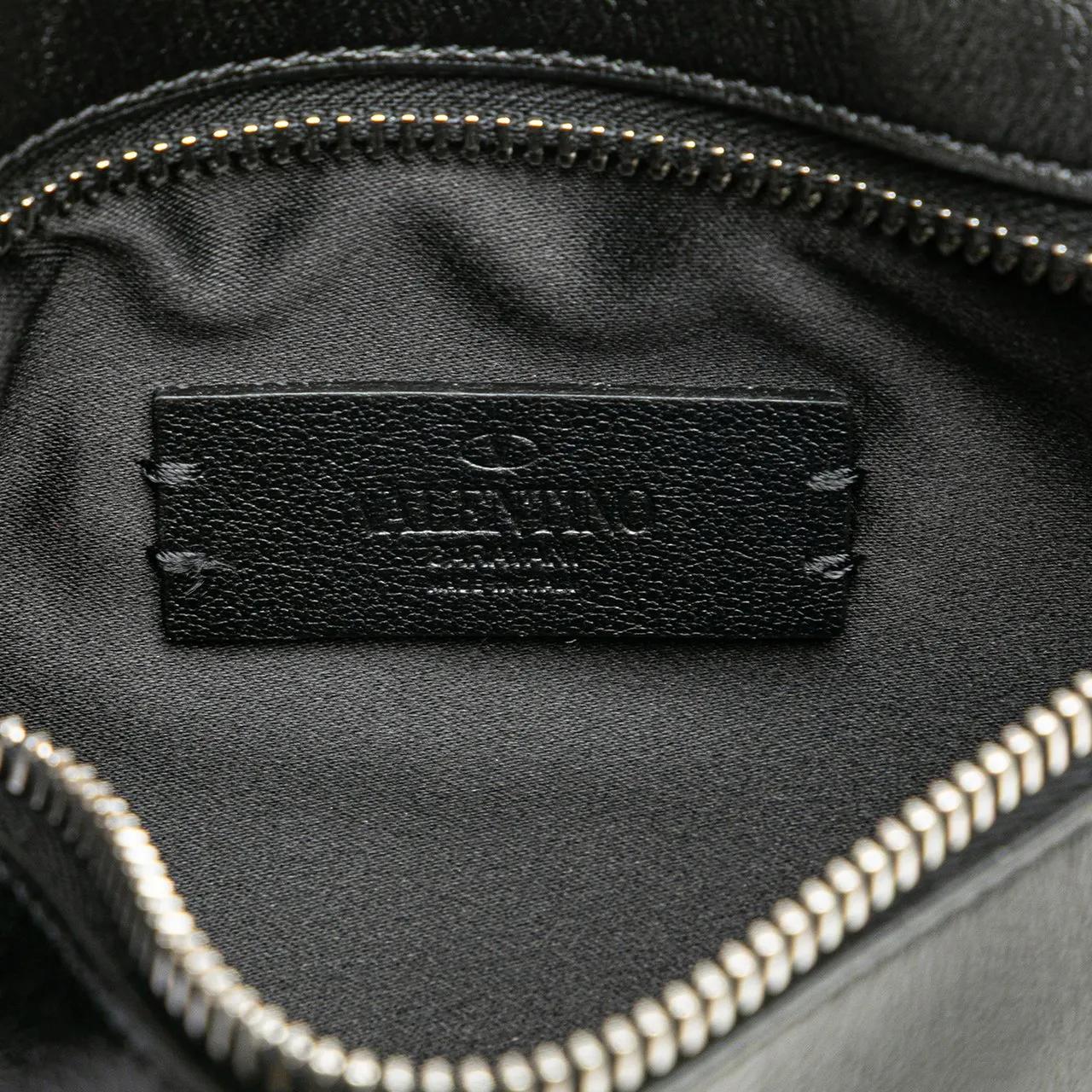 Thumbnail - Valentino Garavani Hobo Bags - Leather VRing Neck Pouch - Gr. unisize - in Schwarz - für Damen