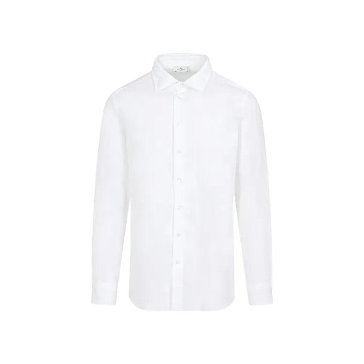 Etro - Roma White Cotton Shirt - Größe 42 - weiß