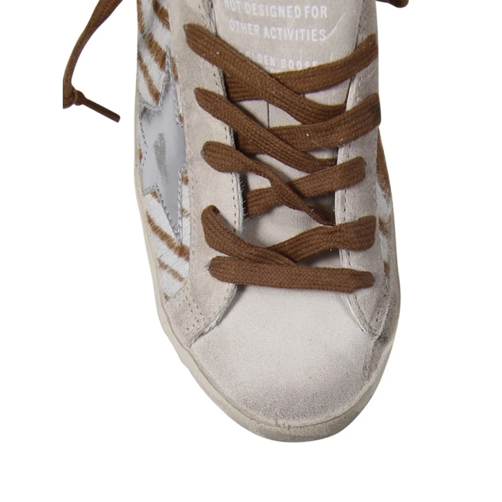 スニーカー Golden  Super-Star Zebra Horsy Upper Suede Toe Golden Goose 