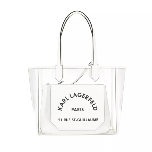 Karl Lagerfeld Karl Journey Transparent Tote Bag White Shopper