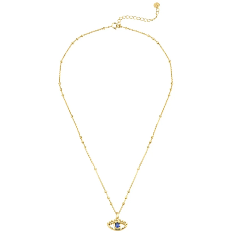 Glanzstücke München Mittellange Halskette Sterling Silber Halskette Zirkonia Allsehendes Aug gold(Image 2)