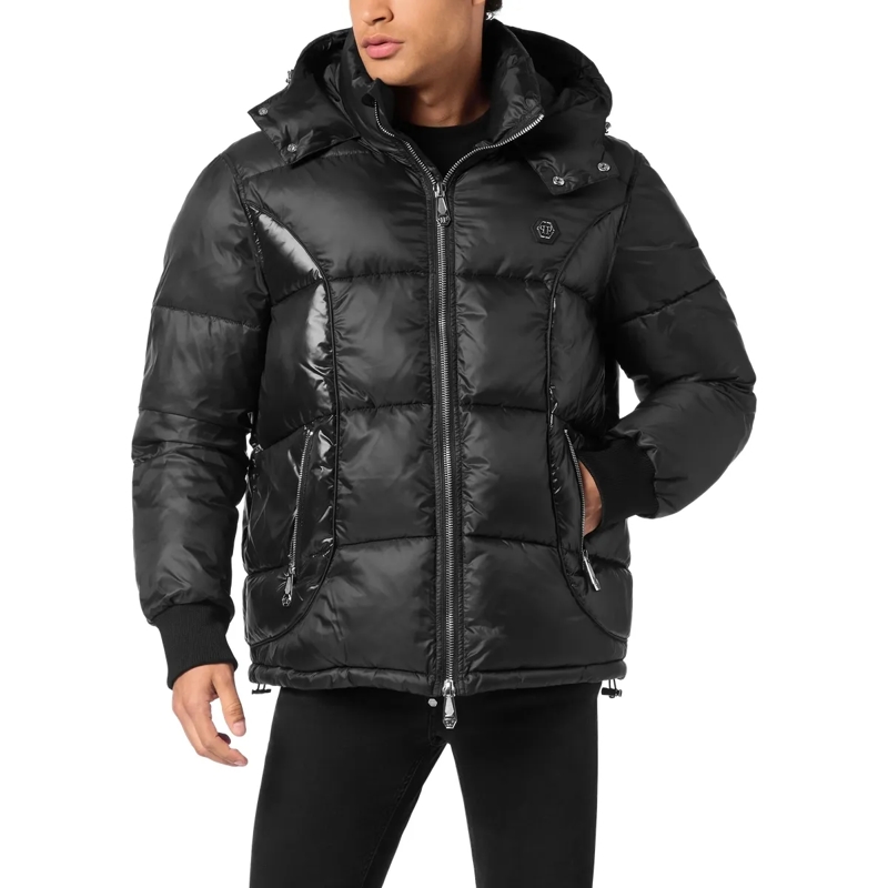 Philipp Plein Lederjacke Jacke schwarz(Image 3)