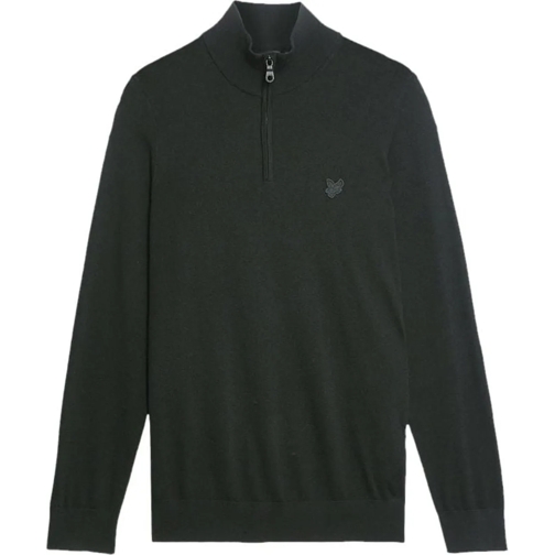 LYLE & SCOTT  Lyle &amp; Scott Tonal Eagle Merino Quarter Zi schwarz