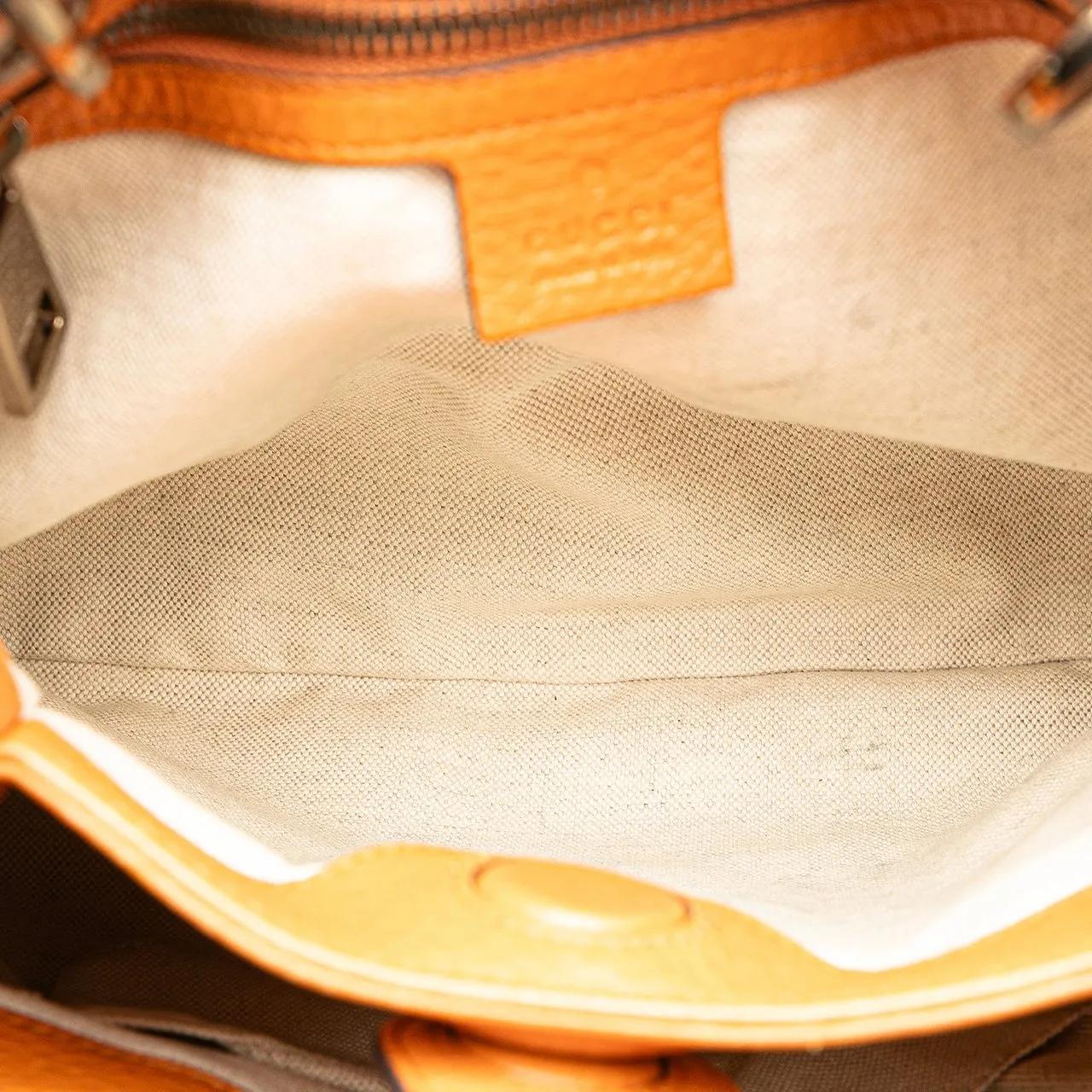 Thumbnail - Gucci Hobo Bags - Small Calfskin Bamboo Shopper Satchel - Gr. unisize - in Orange - für Damen