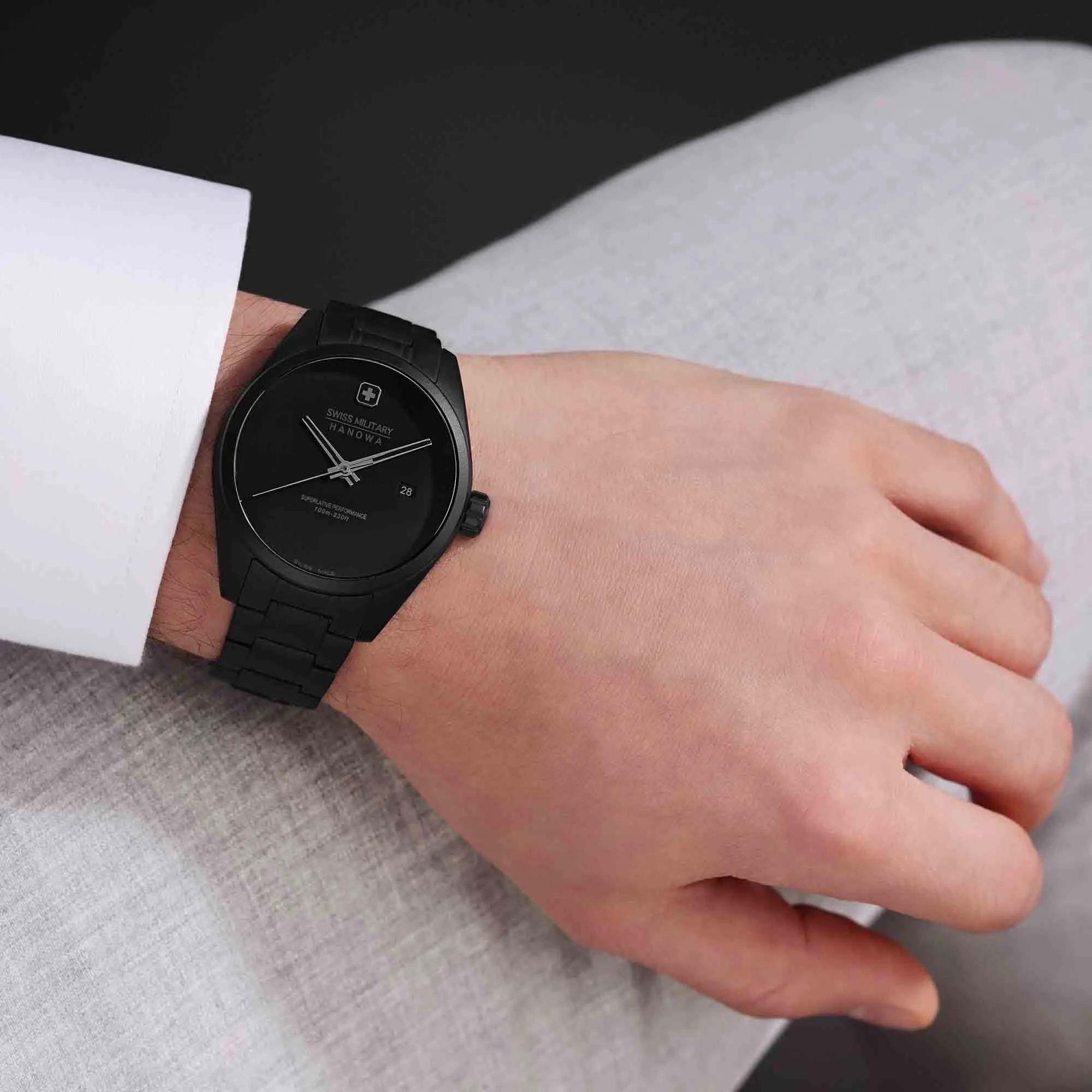 Thumbnail - Swiss Military Hanowa Uhren - Quarzuhr Pioneer - Gr. unisize - in Schwarz - für Damen