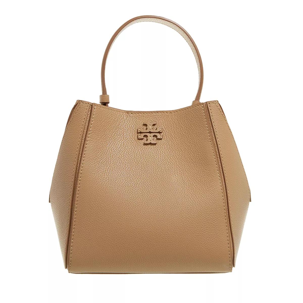 Tory Burch Beuteltasche - McGraw Small Bucket Bag - Gr. unisize - in Taupe - für Damen