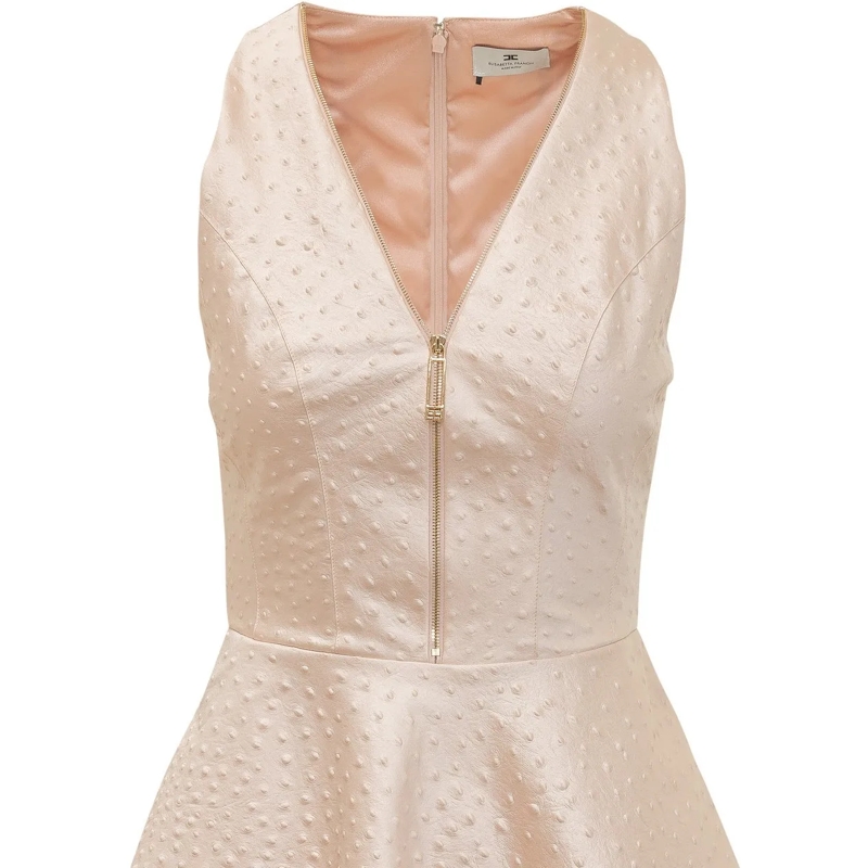 Elisabetta Franchi Minikleid Abito Svasato con Zip Frontale rose(Image 4)