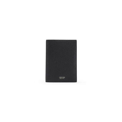 Tom Ford Black Calf Leather Passport Holder Black Paspoorthouder