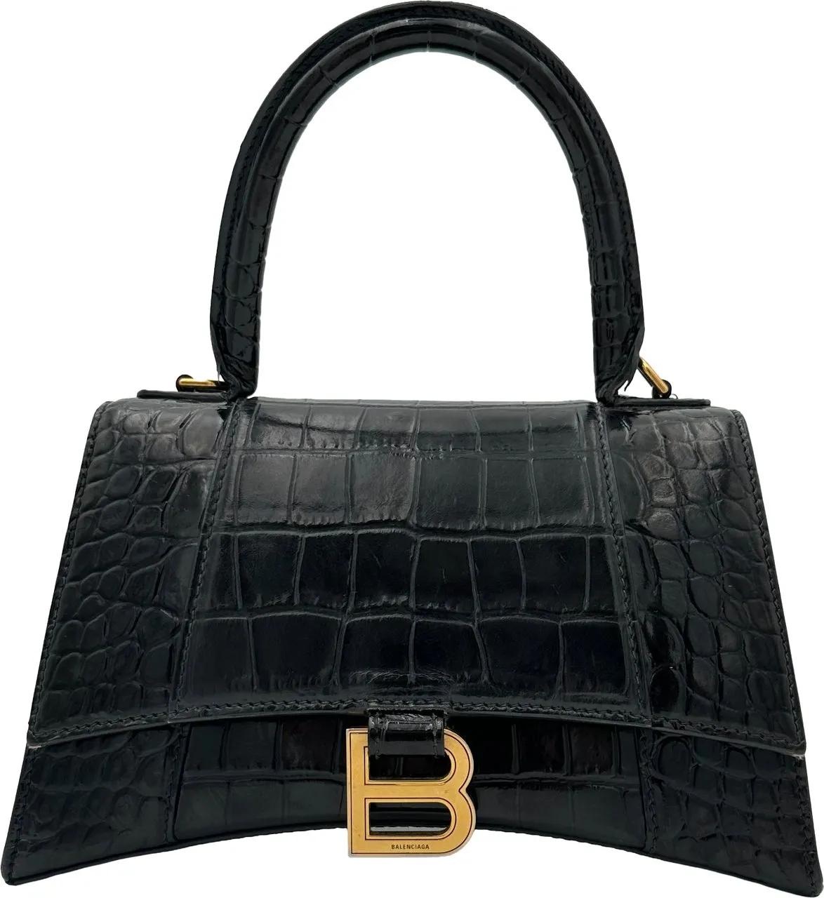 Balenciaga Crossbody Bags - Balenciaga Hourglass - Black Kroko - Gr. unisize - in Schwarz - für Damen