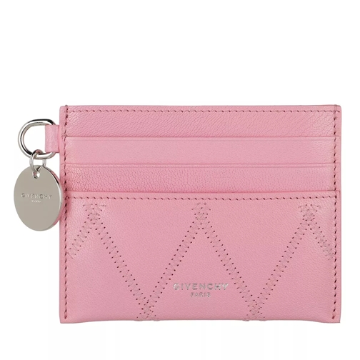 Givenchy GV3 Simple Card Holder Quilted Leather Baby Pink Kaartenhouder
