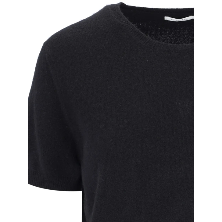 Tシャツ・カットソー Malo Short Sleeves Cashmere Crew Neck Top Malo Short Sleeves Cashmere Crew Neck Top Black | T-Shirt