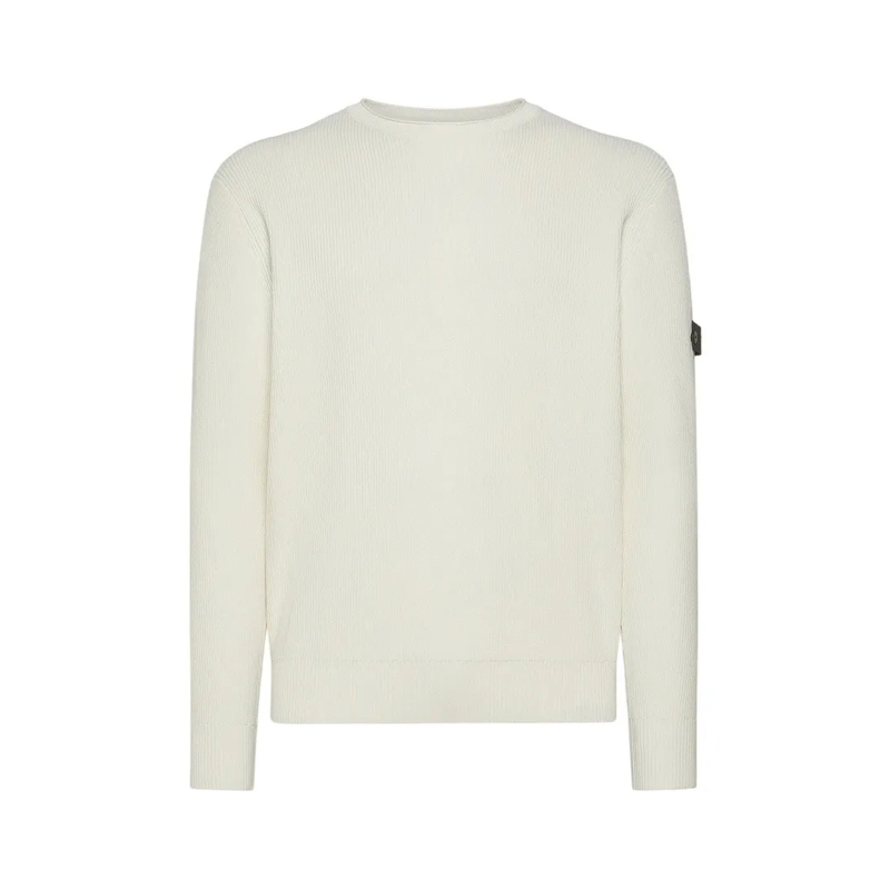 Peuterey Pullover English Rib Knit Sweater White