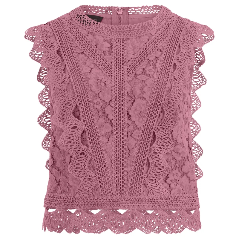 Apart Top Spitzentop rose